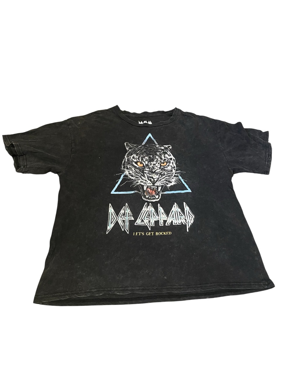 Black Graphic Band Tee - Panther Design